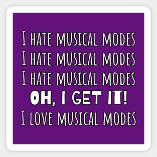 Funny Music Theory Musical Modes Sticker